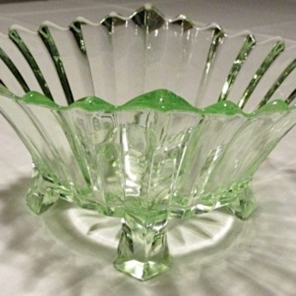 Vintage Uranium Compote Bowl - Picture 3 of 7